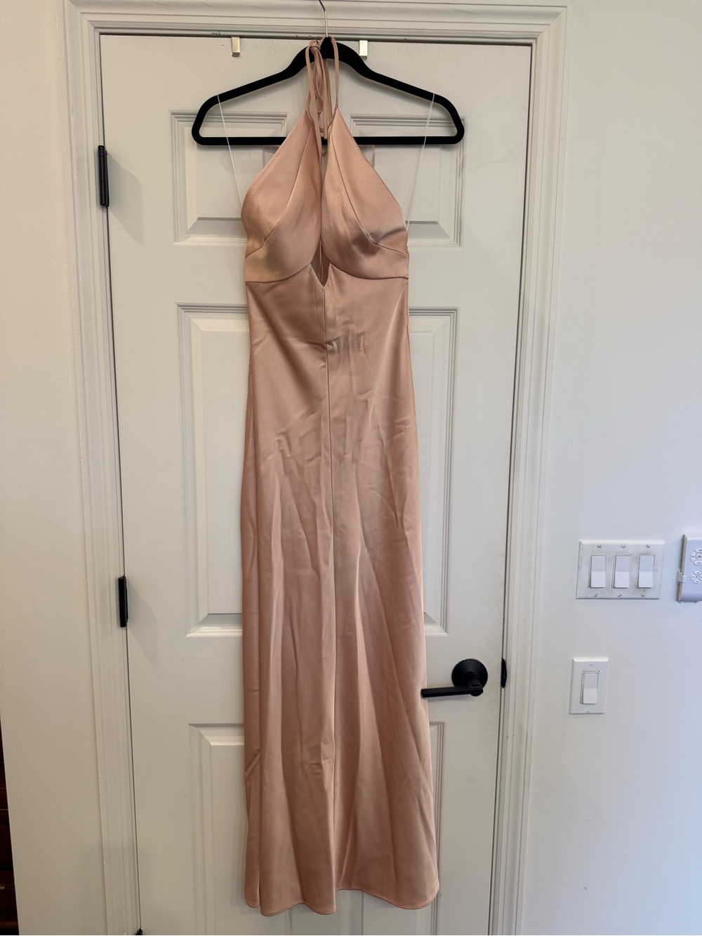NWT Significant Other Becca Halter Satin Maxi Dress in Blush Pink AU 6 US 2